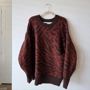 Ava & Viv Animal Print Crewneck Sweater